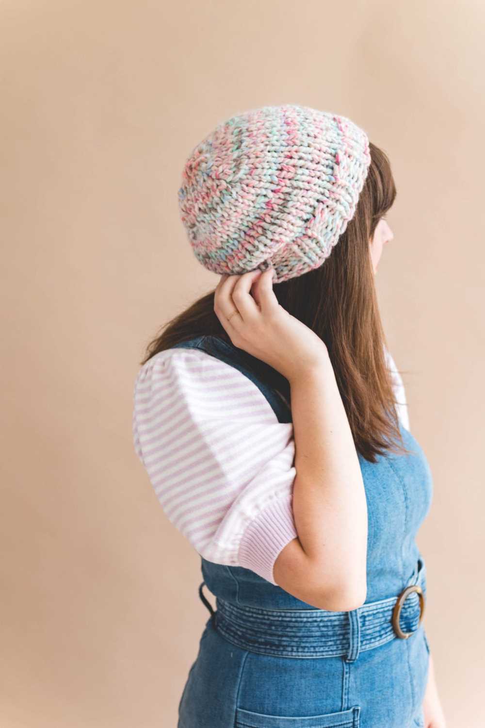 Wool ease thick and quick knit hat pattern