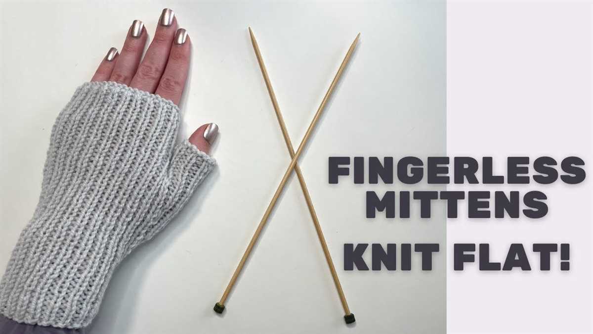 Knit flat mitten pattern