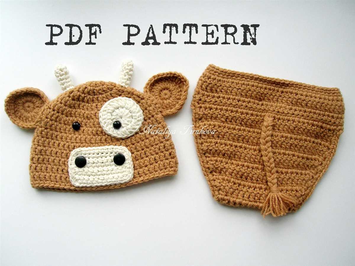 Knitted cow hat pattern