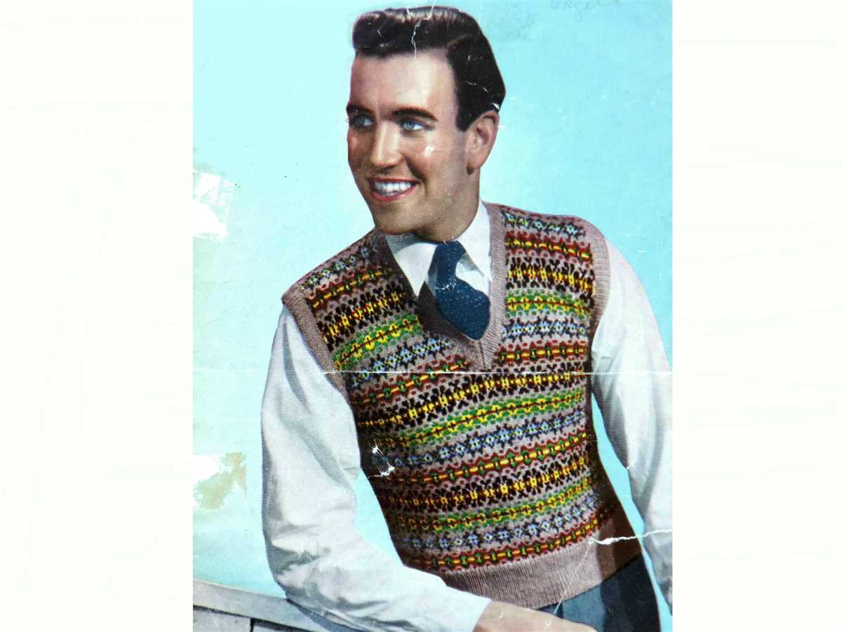 Mens sleeveless jumper knitting pattern