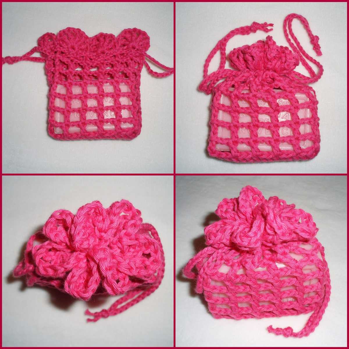 Knitted soap bag pattern