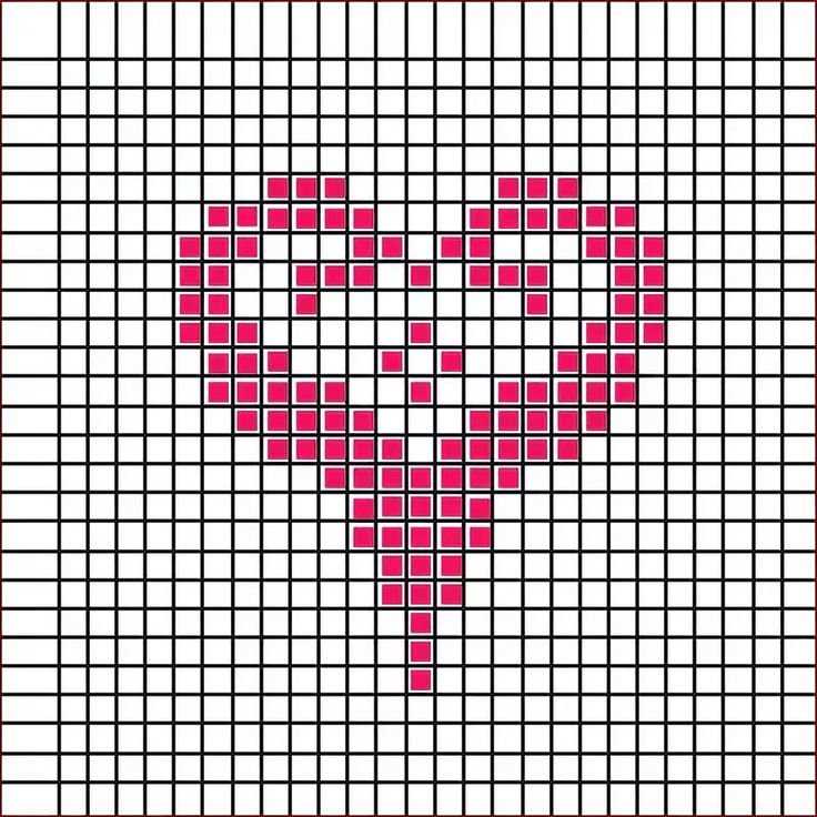 Heart shaped heart knitting pattern chart