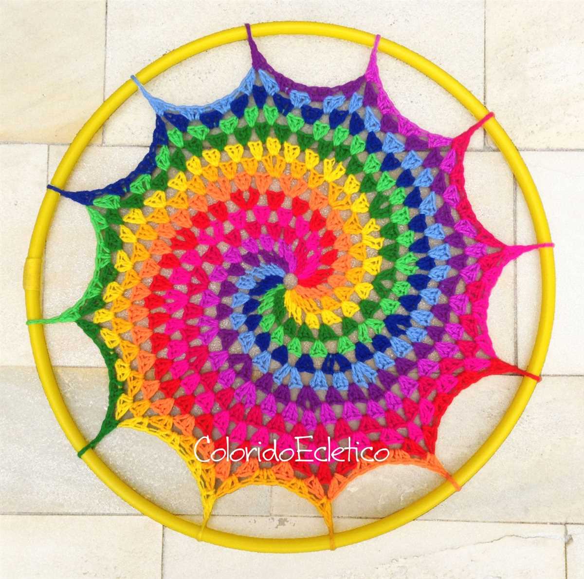 Knitted mandala patterns