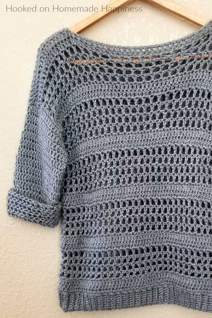 Boat neck knit top pattern