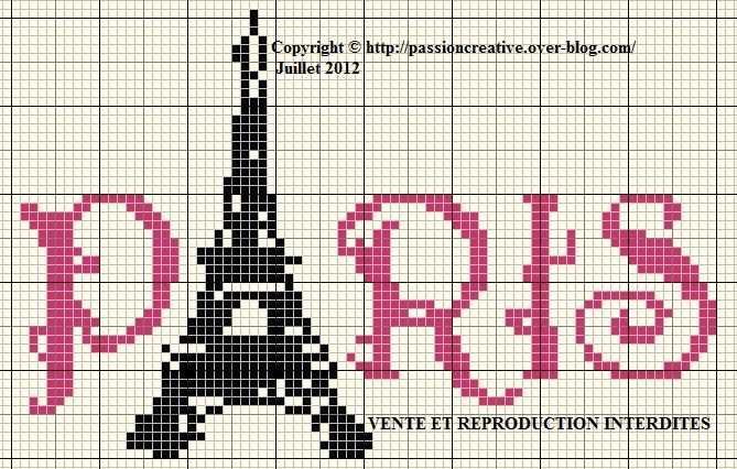 Eiffel tower knitting pattern