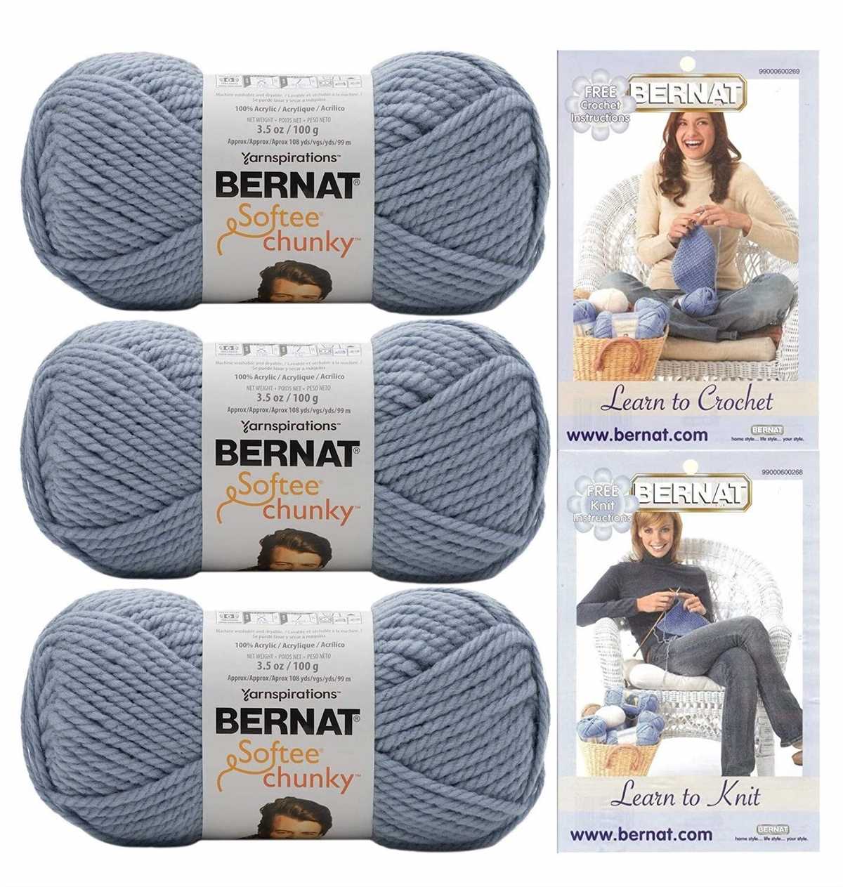 Bernat softee chunky yarn knitting patterns