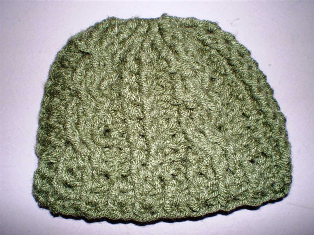 Easy cable knit hat pattern