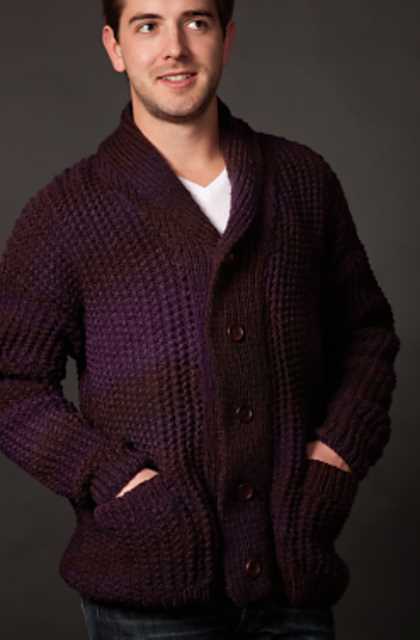 Mens shawl collar cardigan knitting pattern