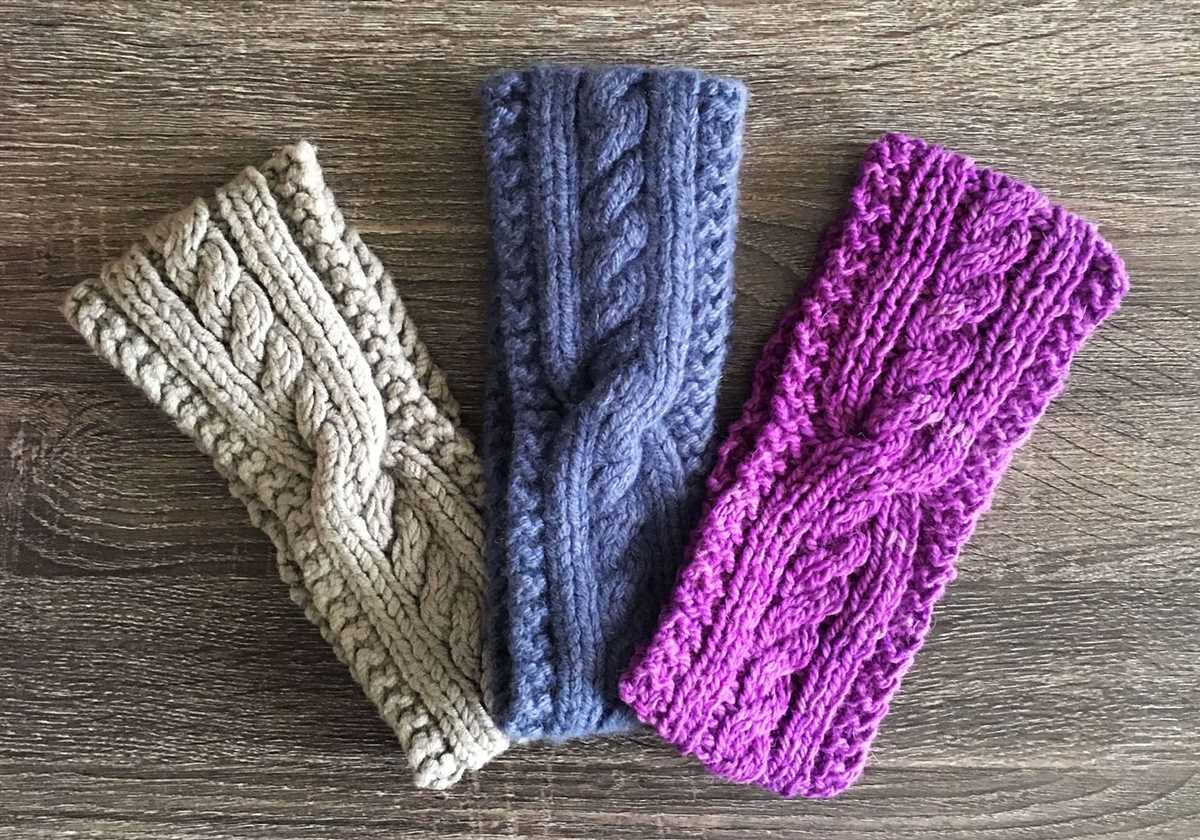 Cable knit headband pattern free uk