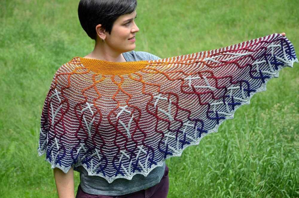 Shawl in a ball patterns knit