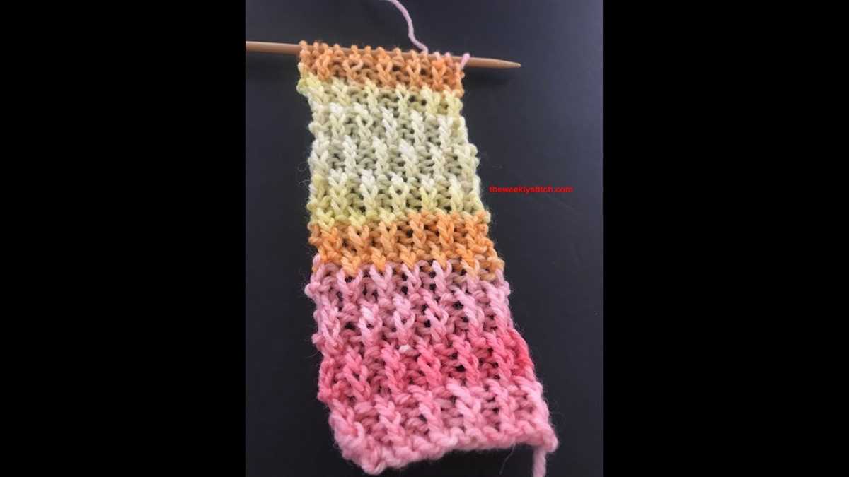 Checker stitch knitting pattern