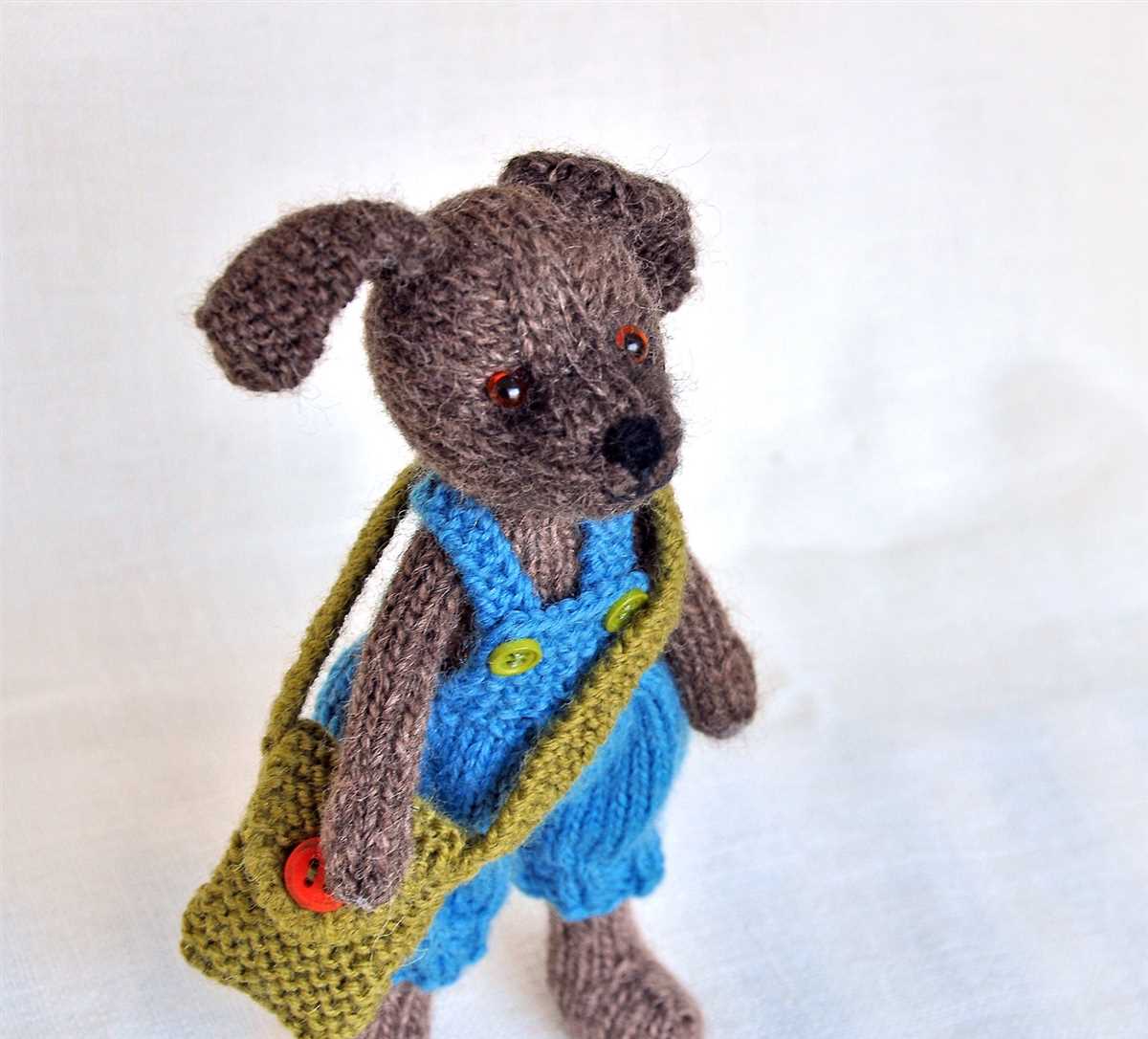 Knitted puppy pattern