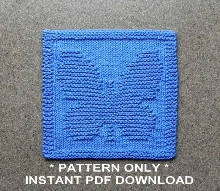 Knitted angel dishcloth pattern