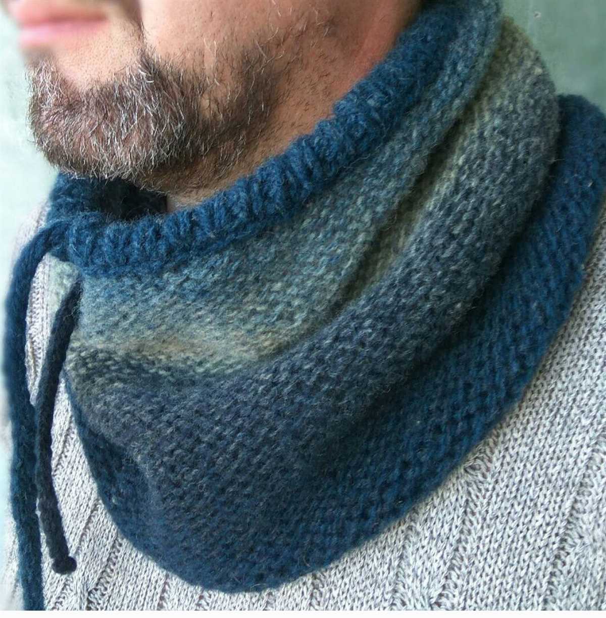 Mens cowl knit pattern