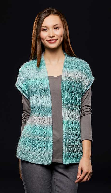 Free knitting patterns vests ladies