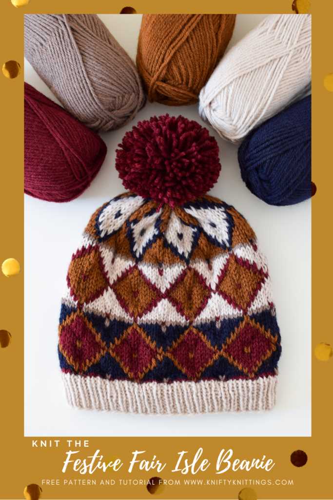 Fair isle beanie knitting pattern free