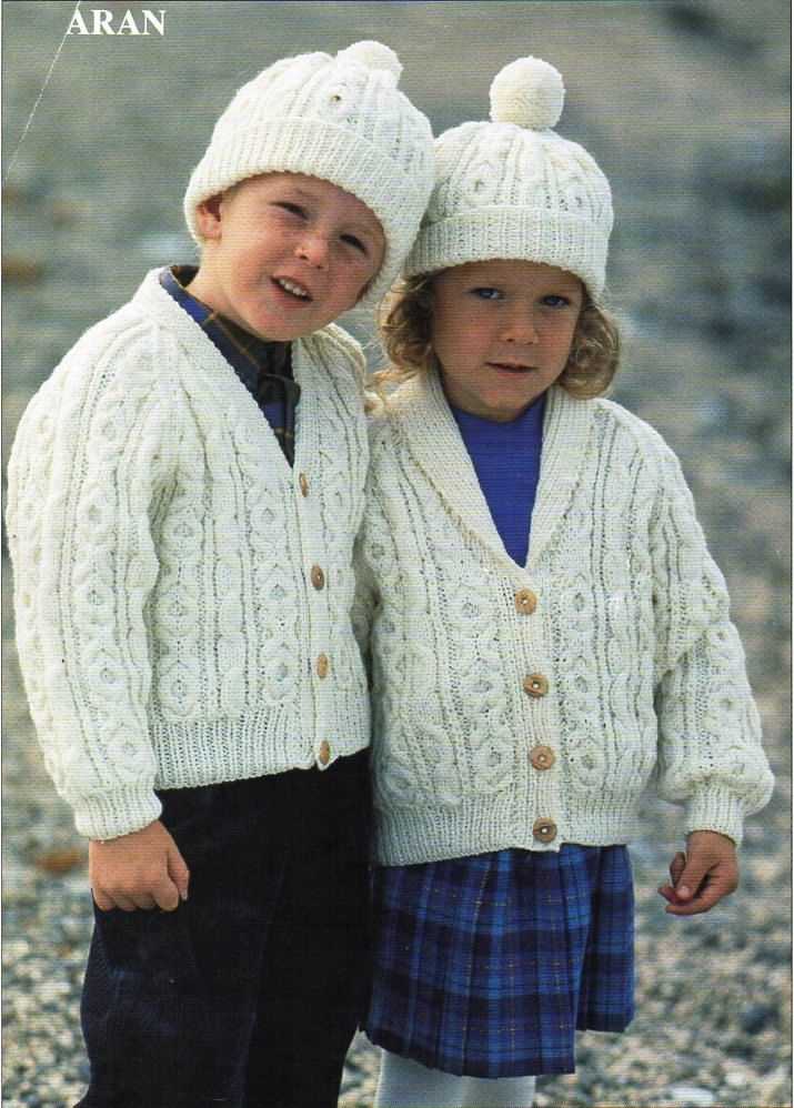 Free knitting patterns for childrens aran sweaters