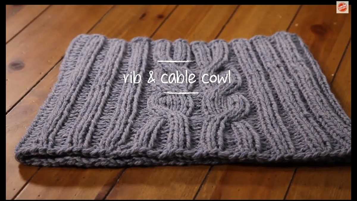 Chunky cable knit scarf pattern