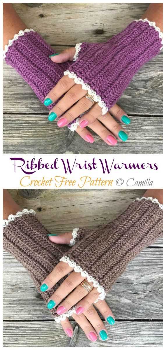 Free knit wrist warmer pattern