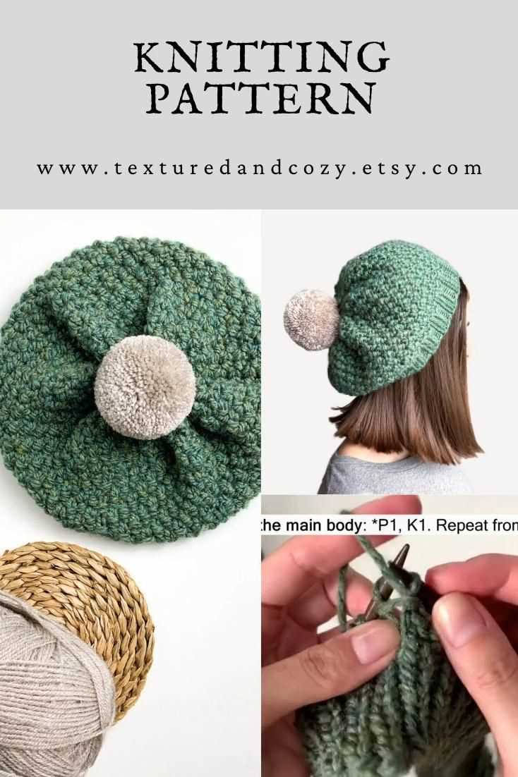 Easy knitted beret pattern