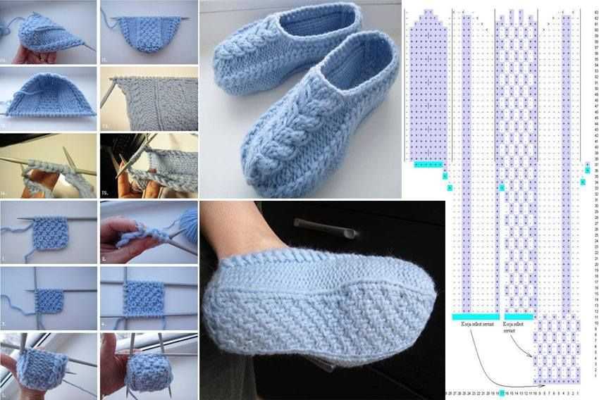 Knitted bedroom slippers pattern