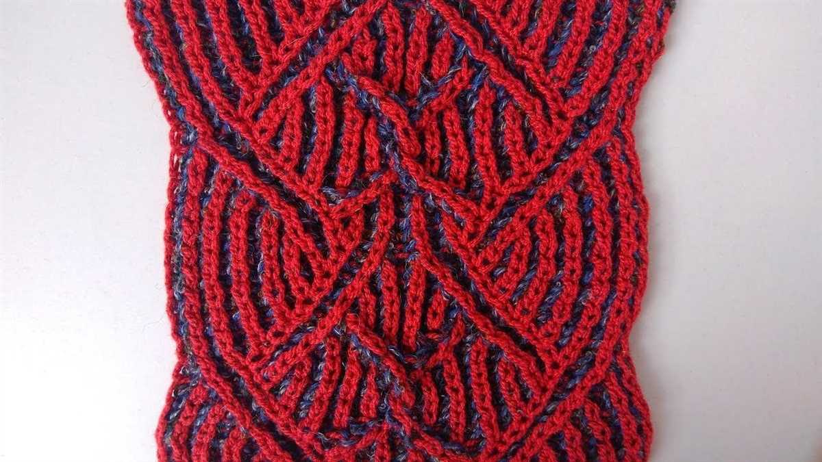 Knitting patterns using two colors