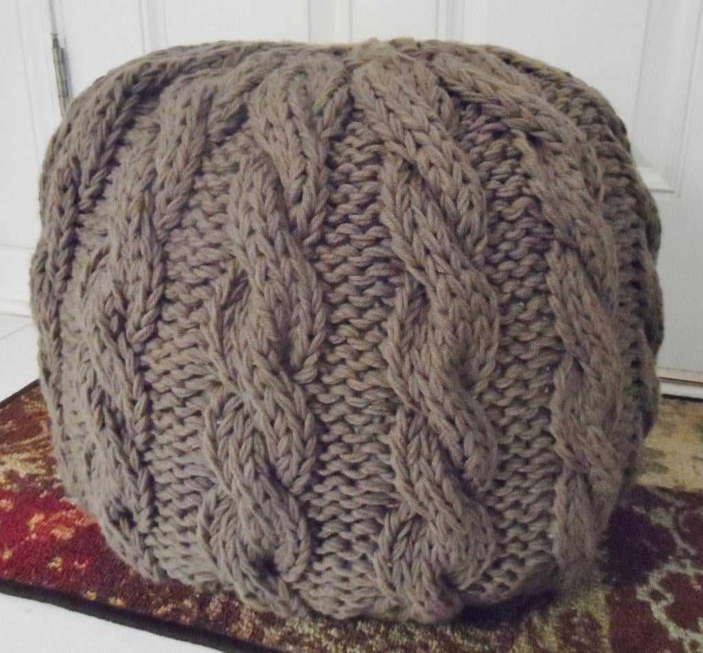 Knitted pouf pattern free