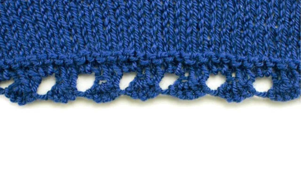 Knitted picot edge pattern