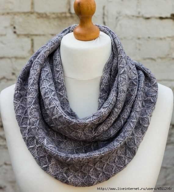 Knitted cowl scarf pattern