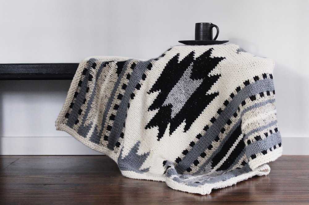 Knitting pattern for lap blanket