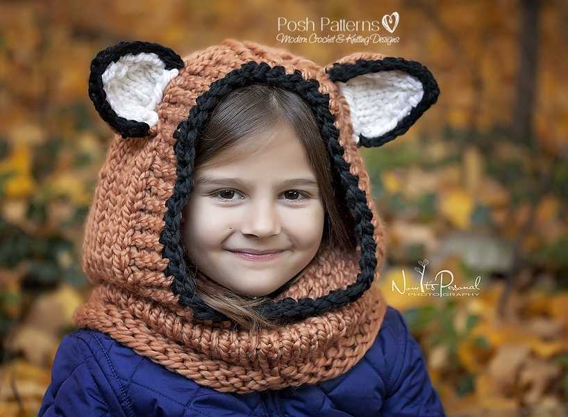 Cowl hood knitting pattern