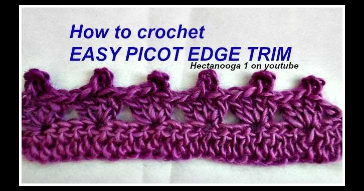 Knitted picot edge pattern