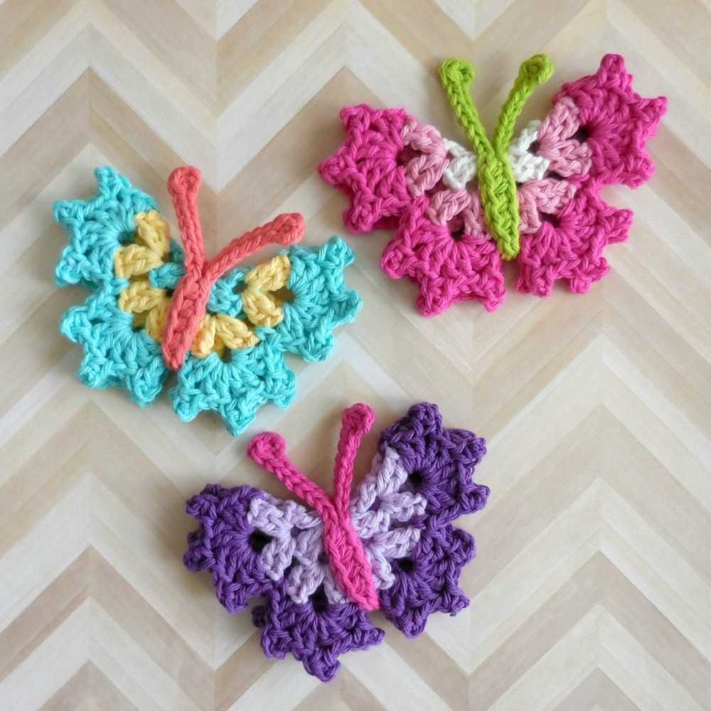 Knitted butterfly pattern free