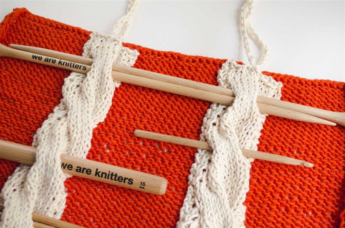 Knitting needle storage pattern