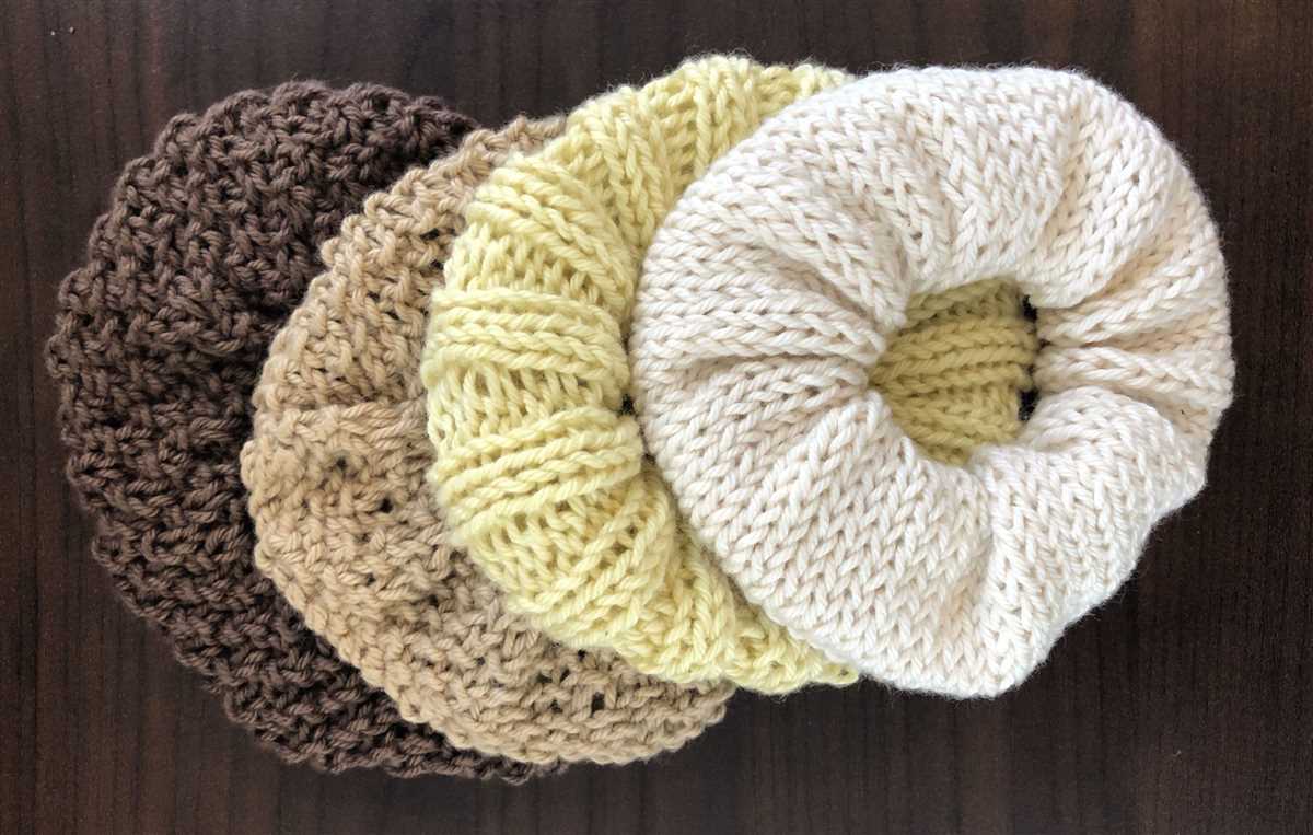 Hair scrunchie knitting pattern