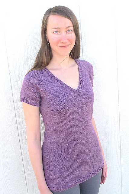 V neck jumper knitting pattern free