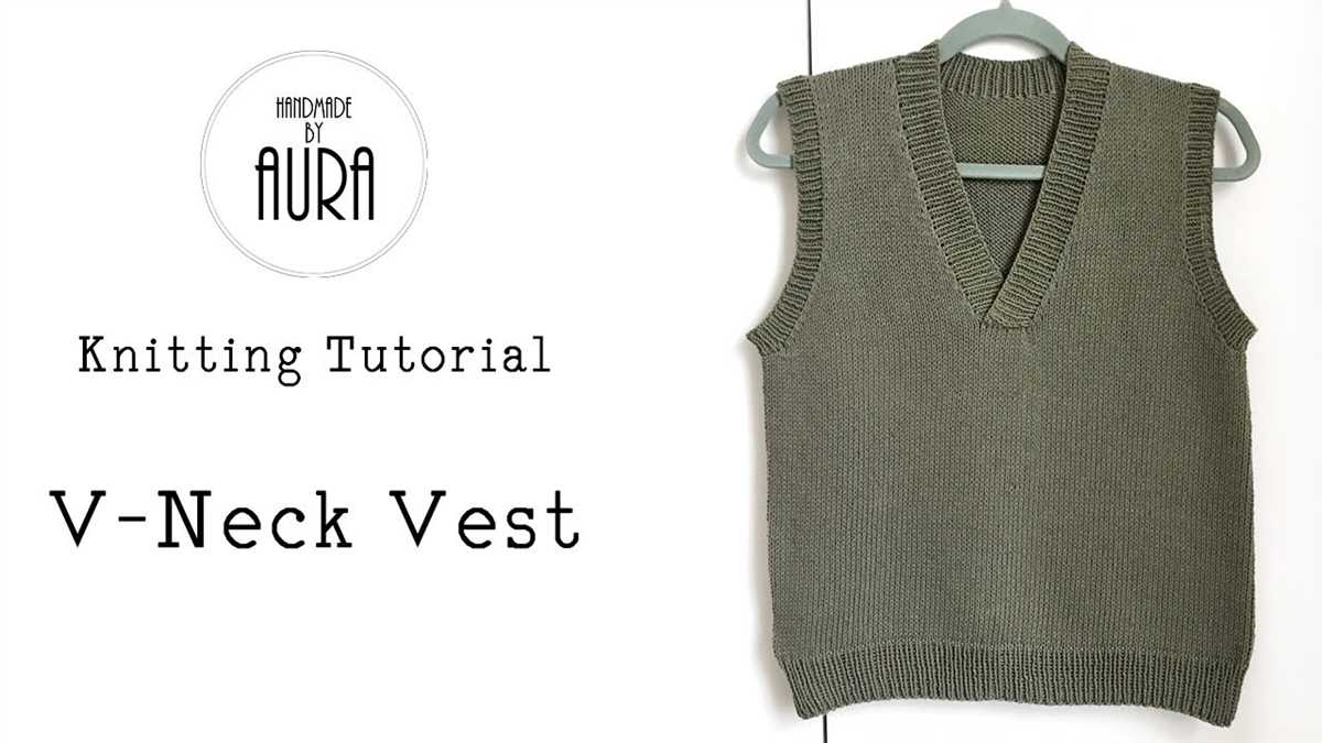 V neck vest knit pattern