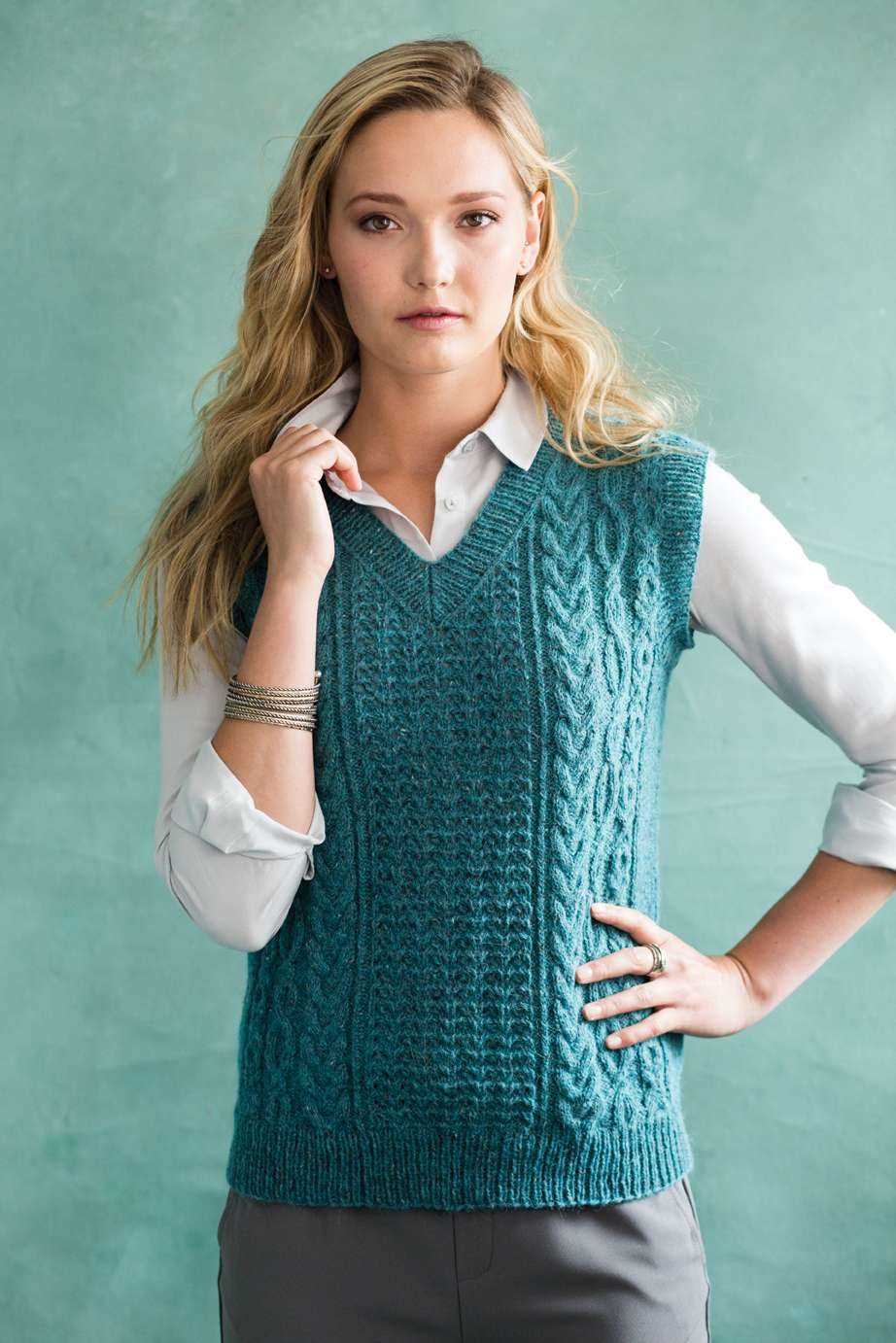 V neck vest knit pattern