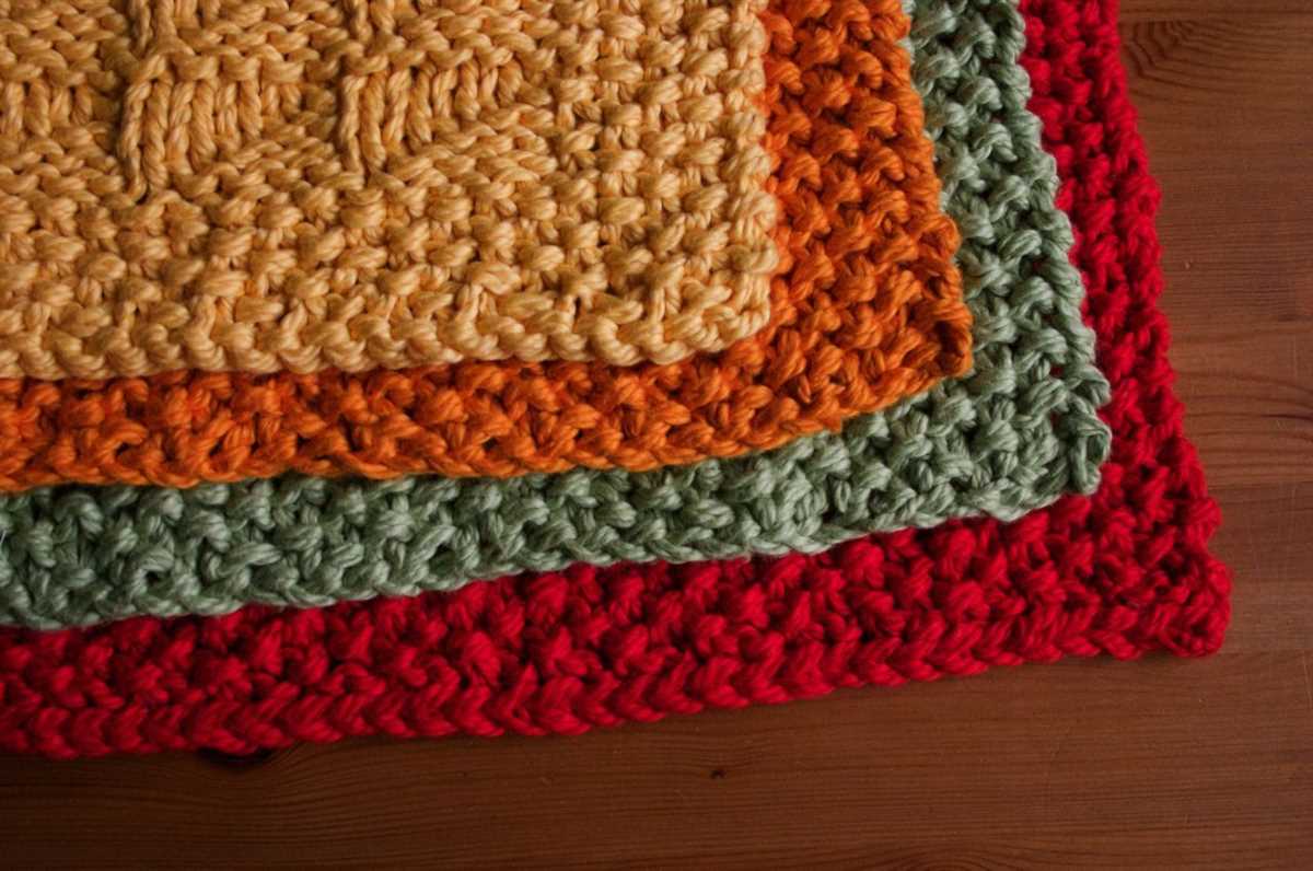 Knitted placemat pattern