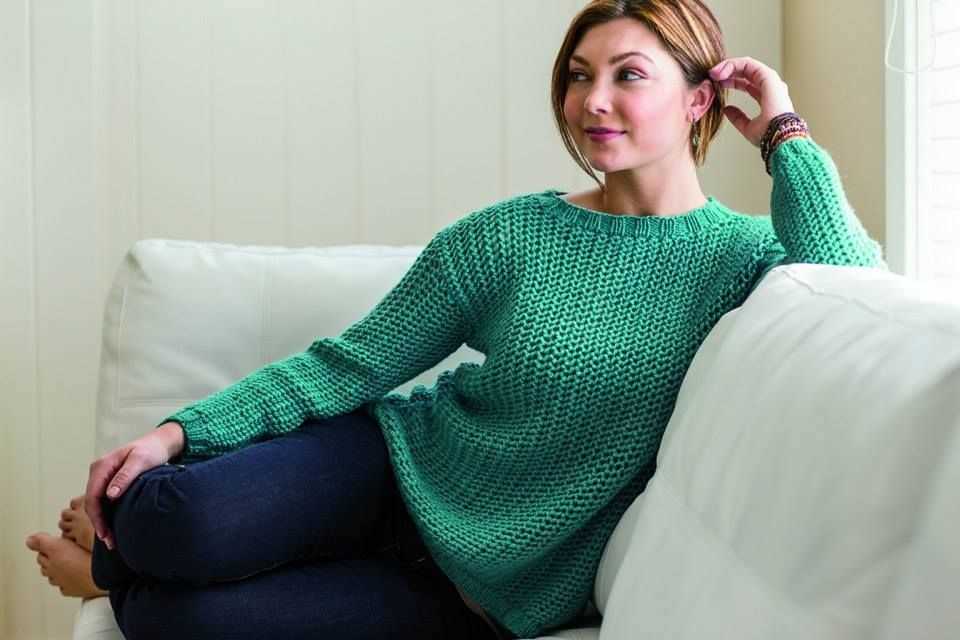 Velvet sweater knitting pattern