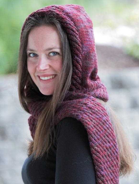 Cowl hood knitting pattern