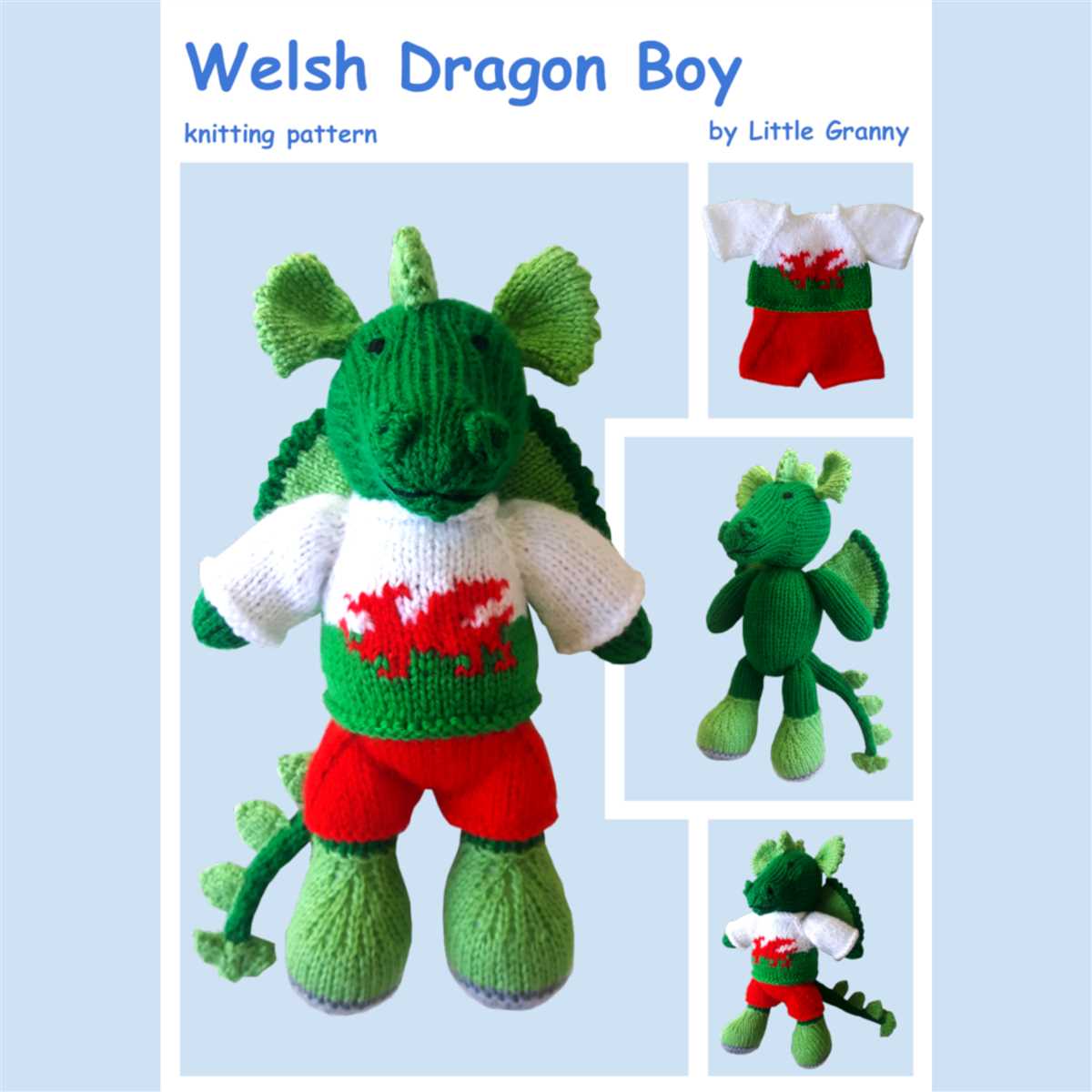 Welsh dragon knitting pattern