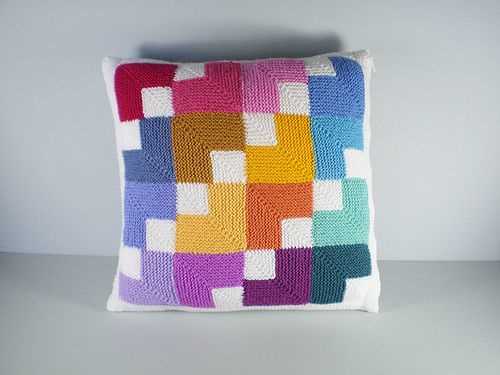 Magic squares knitted blanket pattern