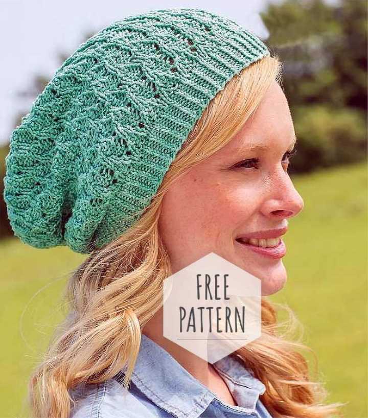 Easy beret knitting pattern straight needles