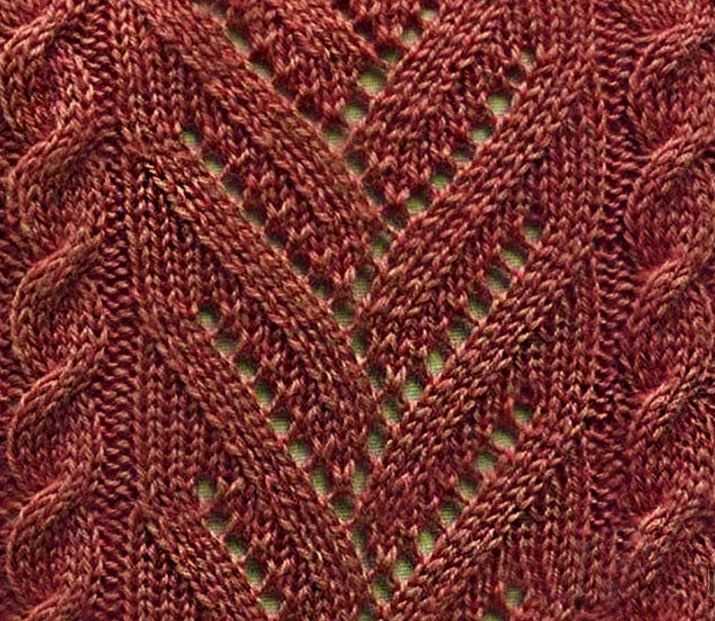 Lace and cable knitting patterns