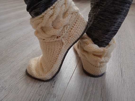 Knitted ugg slipper pattern