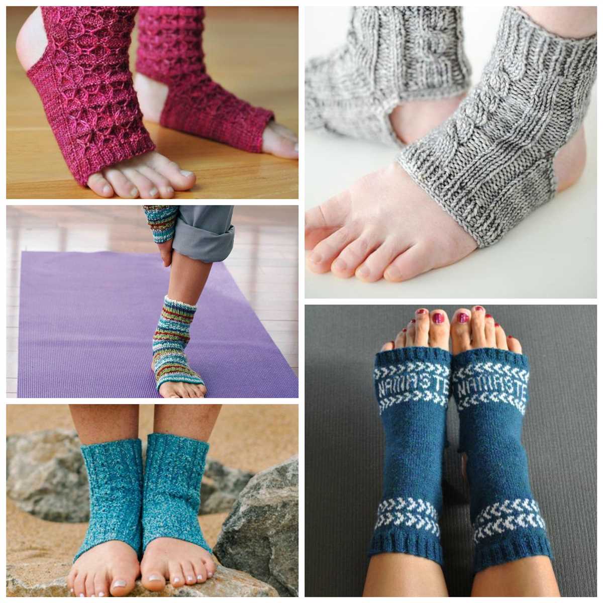 Yoga sock knitting pattern