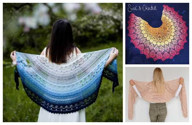 Half circle shawl knit pattern