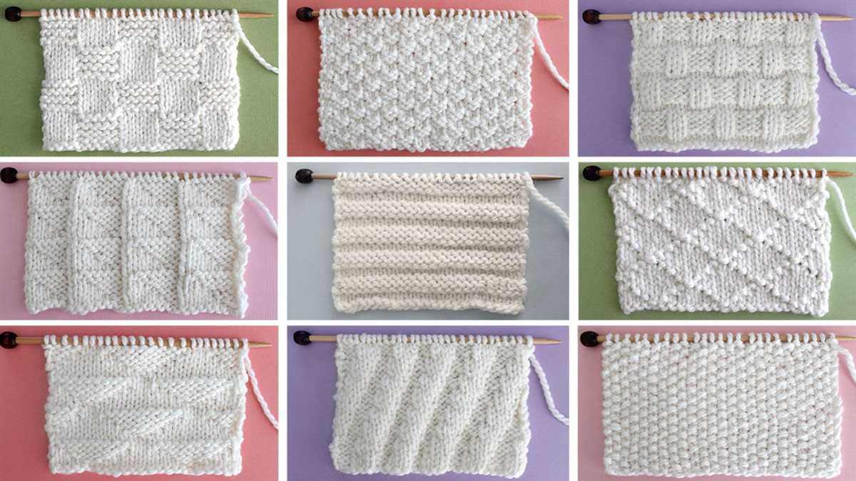 Simple knit stitch patterns