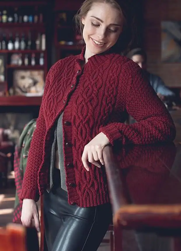 Ladies aran cardigan knitting patterns